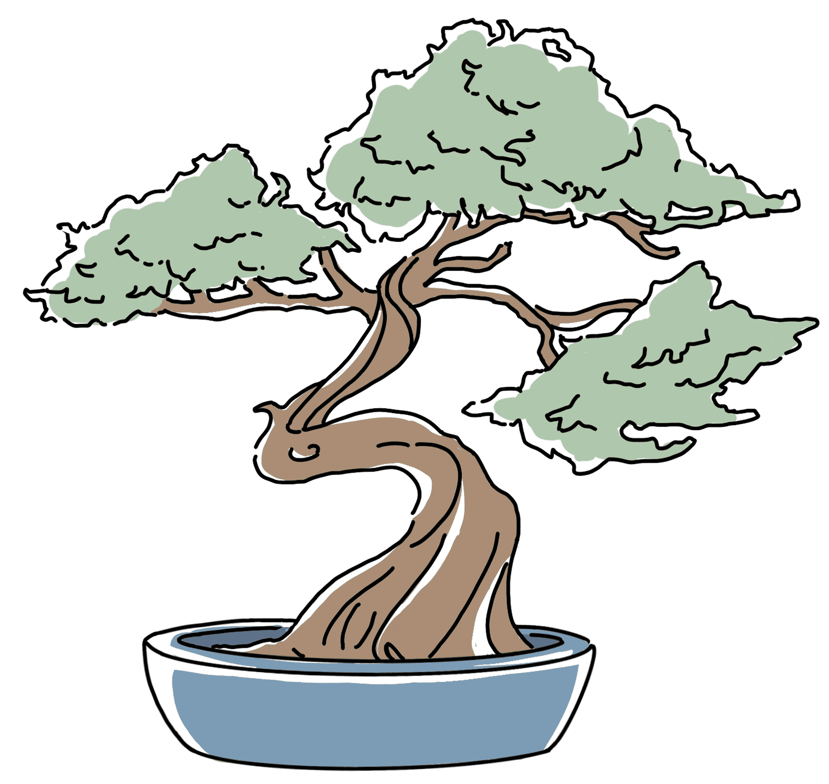 Bonsai Tree Mascot representing language growth